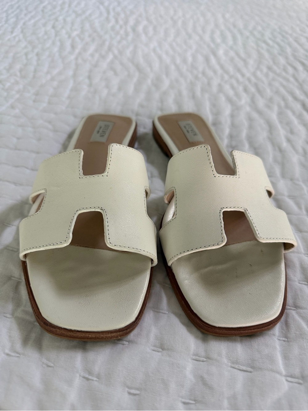Steve Madden Hayden Women's White Slide Sandals Size 10M